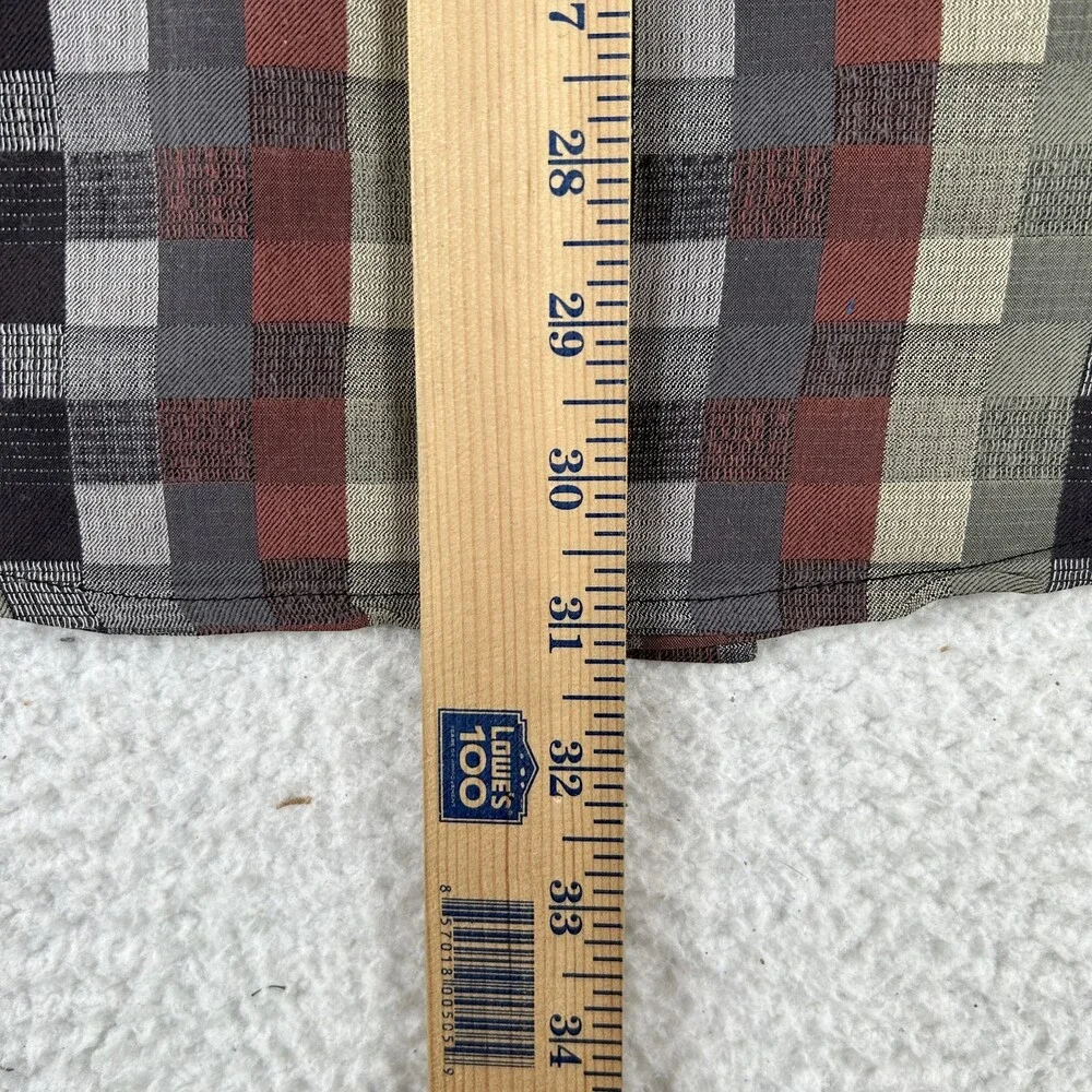 Norm Thompson Shirt Mens Large Plaid Button Down Casual Pocket Vintage Look